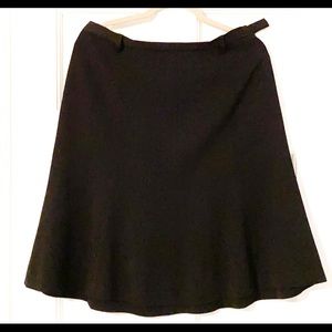 Black a line skirt